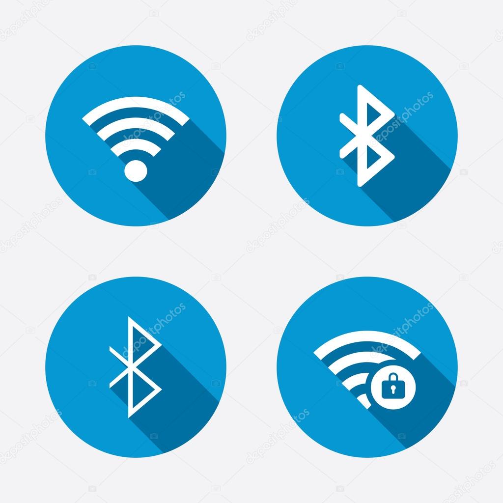Wifi and Bluetooth icons Stock Vector ©Blankstock #70811425