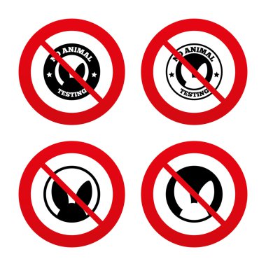No animals testing icons. clipart