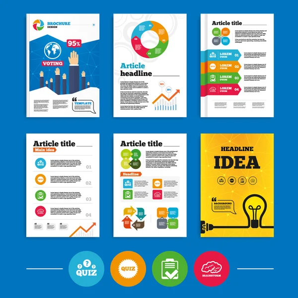 Checklist and brainstorm symbols. — Stock Vector