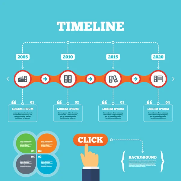 Stockage de documents dans des dossiers . — Image vectorielle