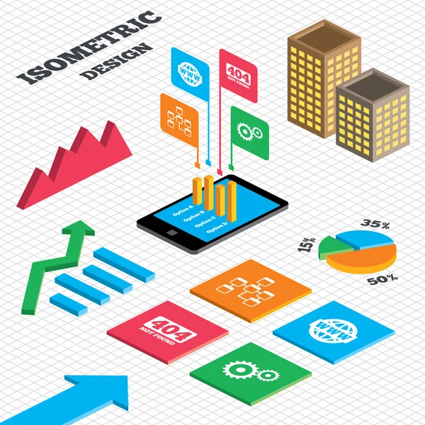 Website database pictogrammen — Stockvector