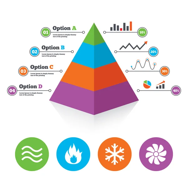 Heating, ventilating and air conditioning. — Stock Vector