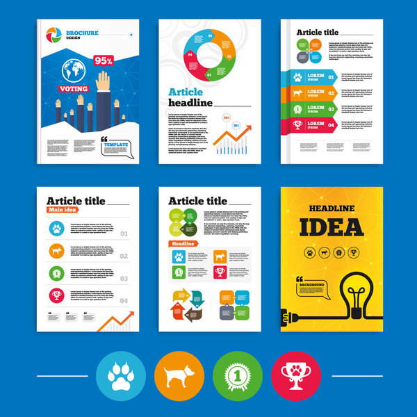 Питомцы иконы. Дизайн брошюры или листовок
.