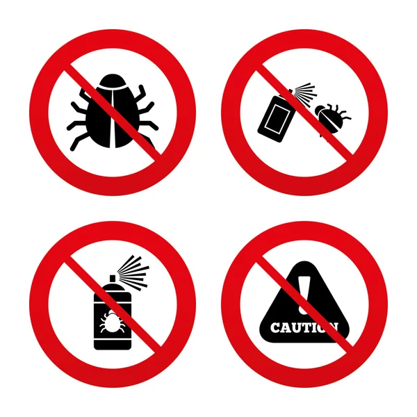 Bug disinfection signs. — Stock Vector