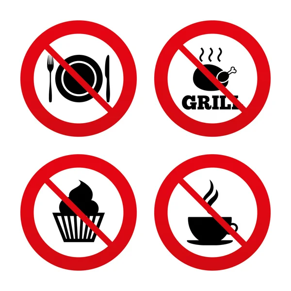 Food icons signs — Stock Vector