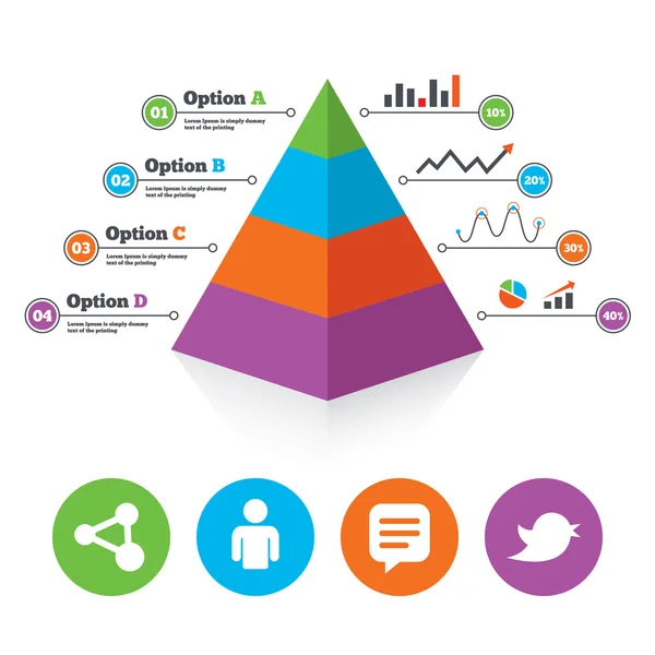 Persona humana y compartir iconos . — Vector de stock