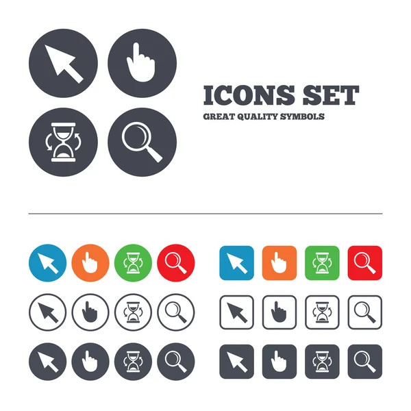 Mouse cursor and hand pointer icons. — Stock Vector