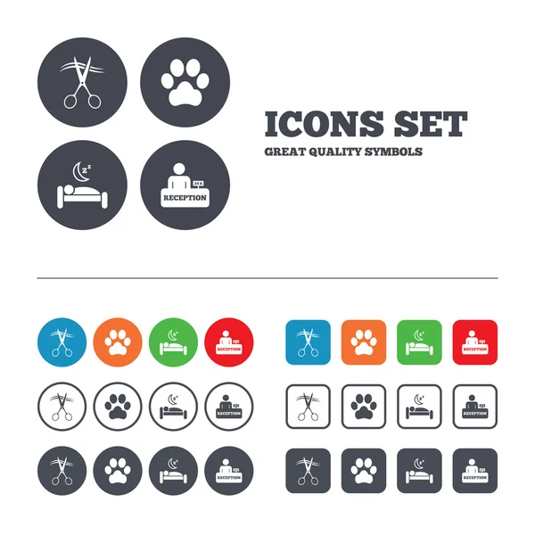 Hotel services icons. — Stock Vector