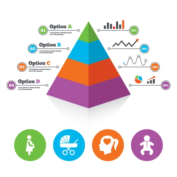 Pyramid diagrammall. — Stock vektor