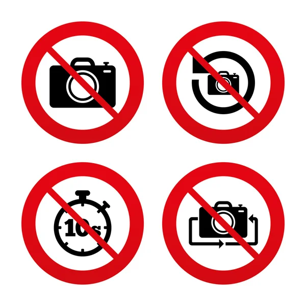 No, Ban or Stop signs. — Stock Vector