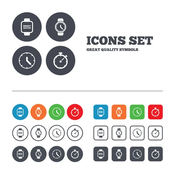 Icoane ceas inteligent . — Vector de stoc