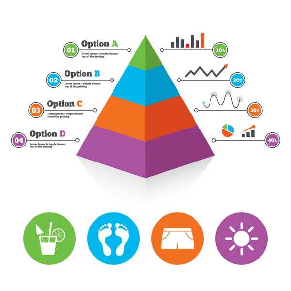Piramis diagram sablon. — Stock Vector