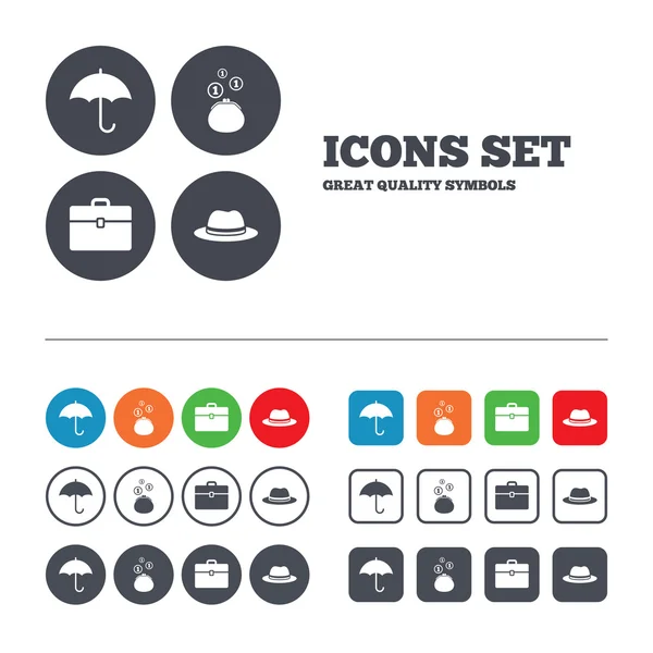 Clothing accessories icons. — Stock Vector