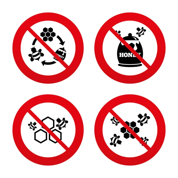 No, Ban or Stop signs. — Stock Vector