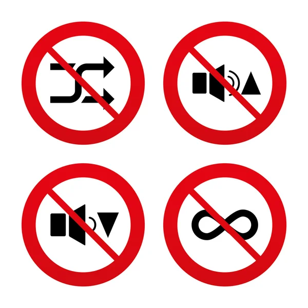 No, Ban or Stop signs. — Stock Vector