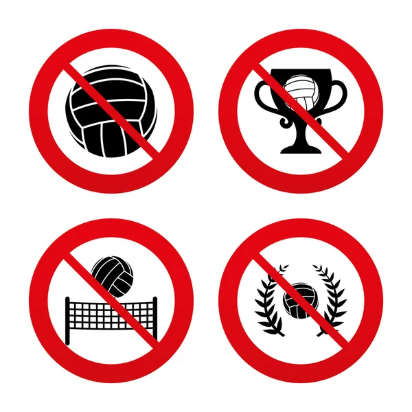 No, Ban or Stop signs. — Stock Vector