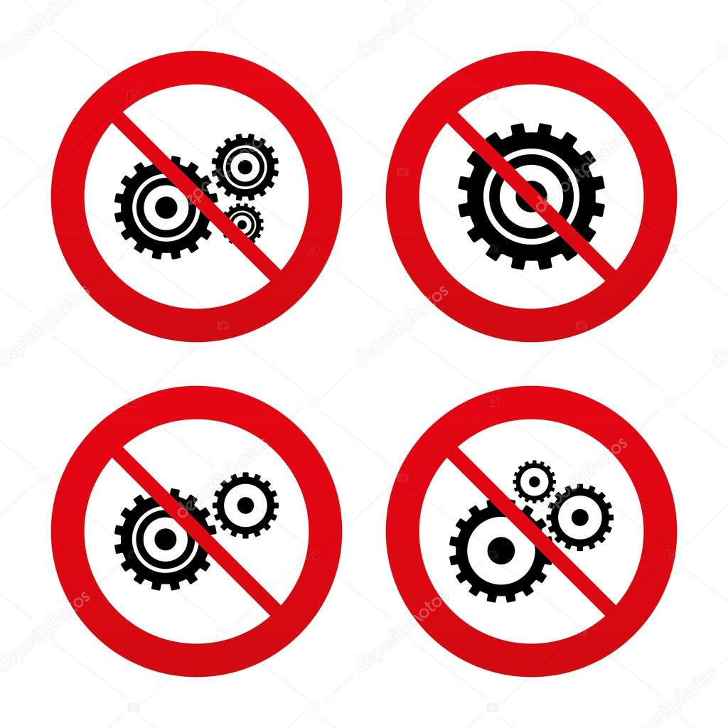 Cogwheel gear icons.