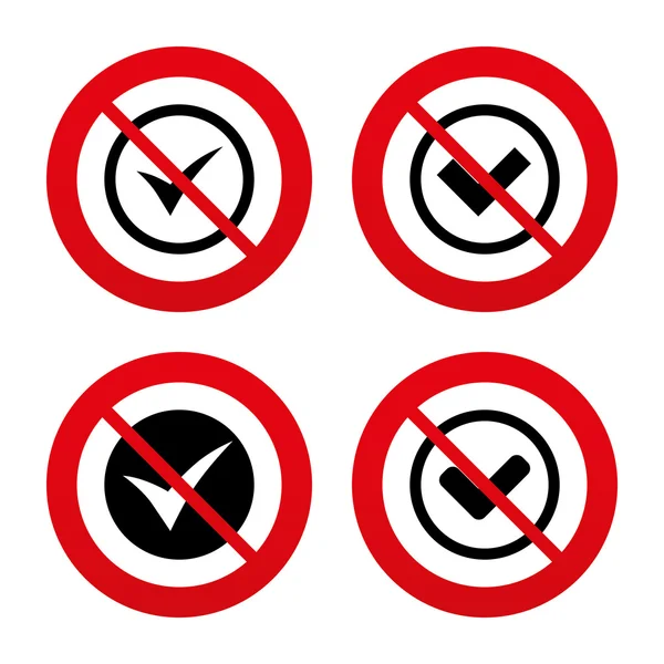 Check signs. Checkbox confirm icons. — Stock Vector