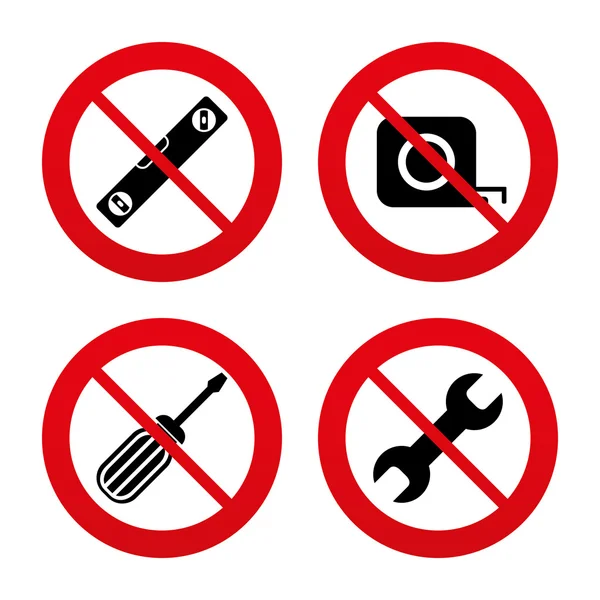 No, Ban or Stop signs. — Stock Vector