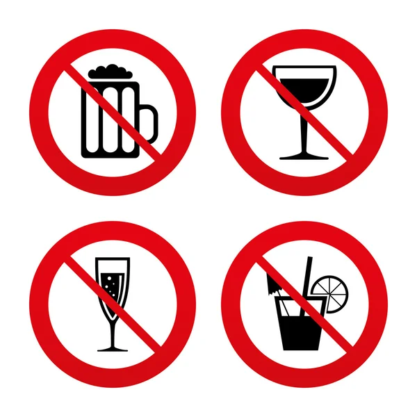 Carteles de bebidas alcohólicas . — Vector de stock