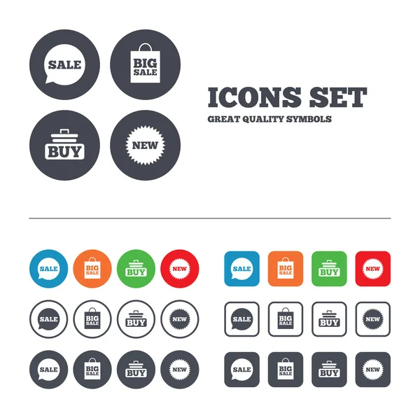 Sale speech bubble icons — Stock Vector