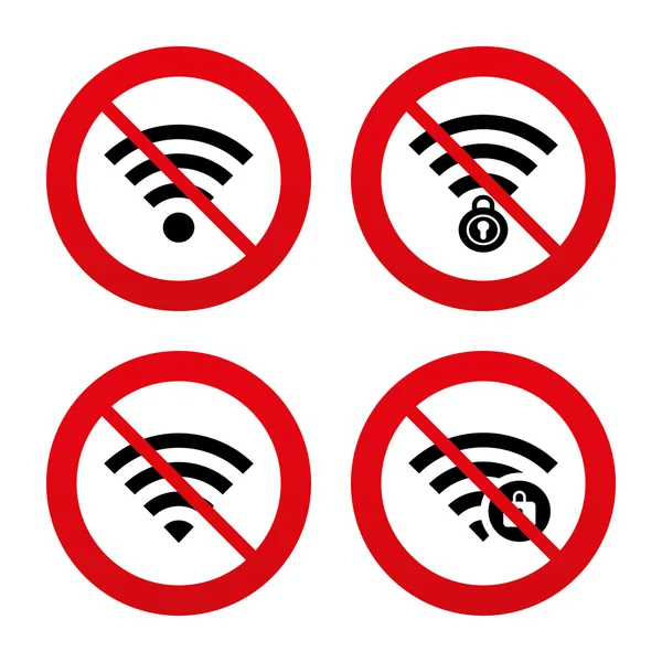 Wifi iconos de red inalámbrica . — Vector de stock