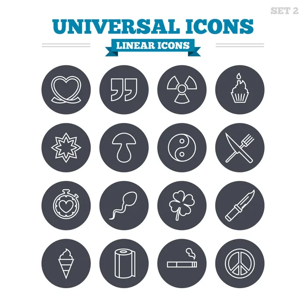 Conjunto de iconos lineales universales . — Archivo Imágenes Vectoriales