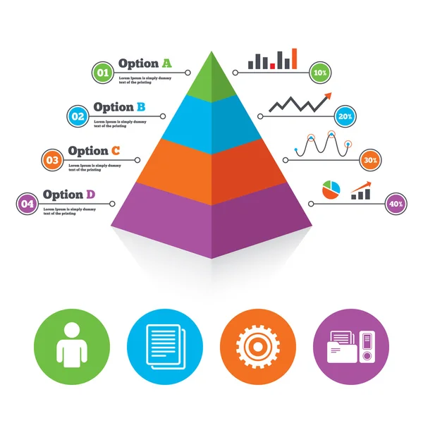 Accounting workflow icons. — Stock Vector