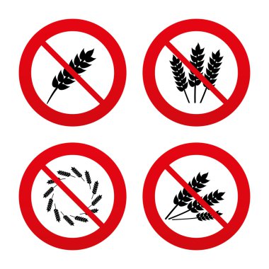 Tarım simgeler. gluten ücretsiz simgeler.