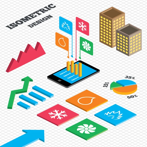 Heizung, Lüftung und Klimaanlage. — Stockvektor