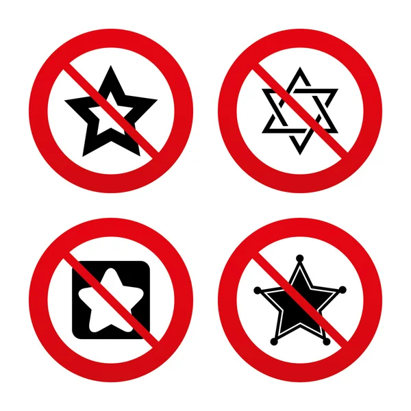 Star of David icons. — Stock Vector