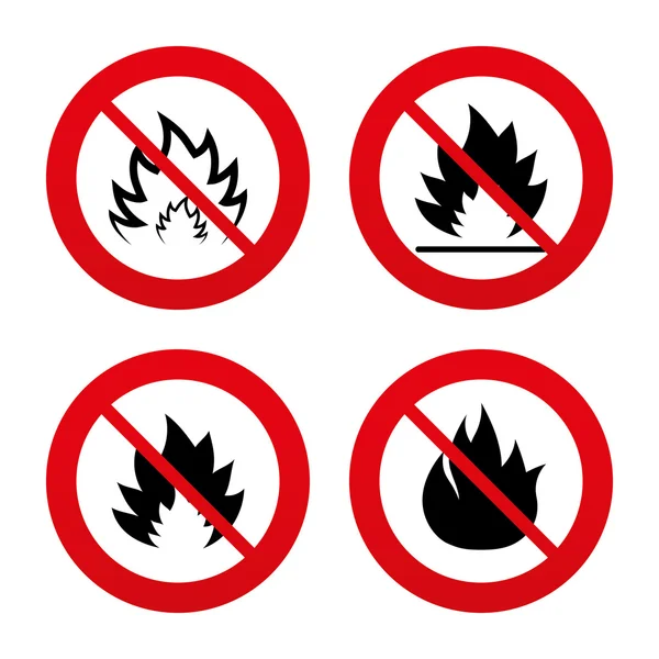Fire flame icons. — Stock Vector