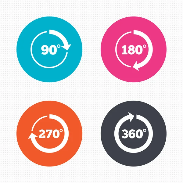 Angle degrees circle icons. — Stock Illustration Angle degrees circle icons. Royalty Free Stock Vectors