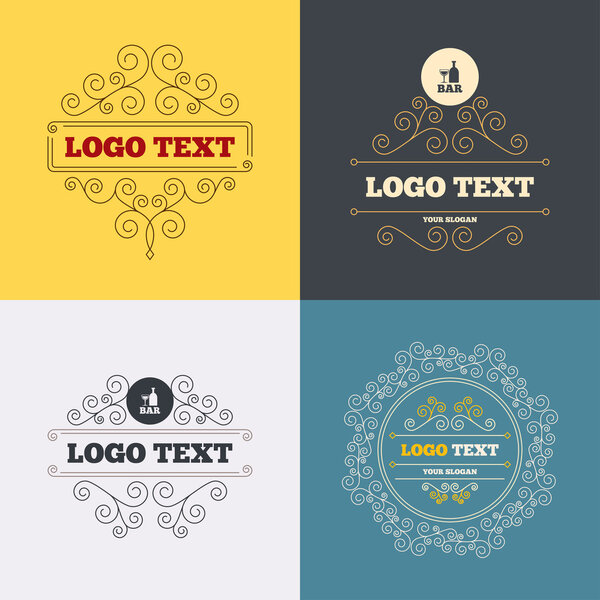 Bar or Pub sign icons