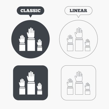 seçim veya işareti simgeleri oylama