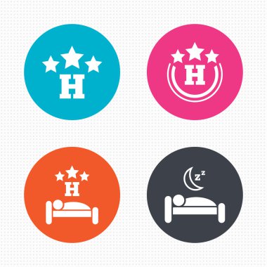 üç yıldız otel simgeler.