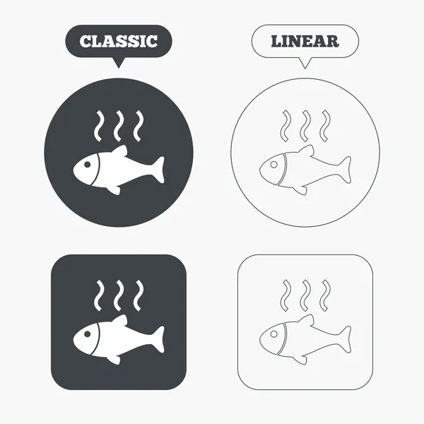 Fische heißen Zeichen-Symbole — Stockvektor