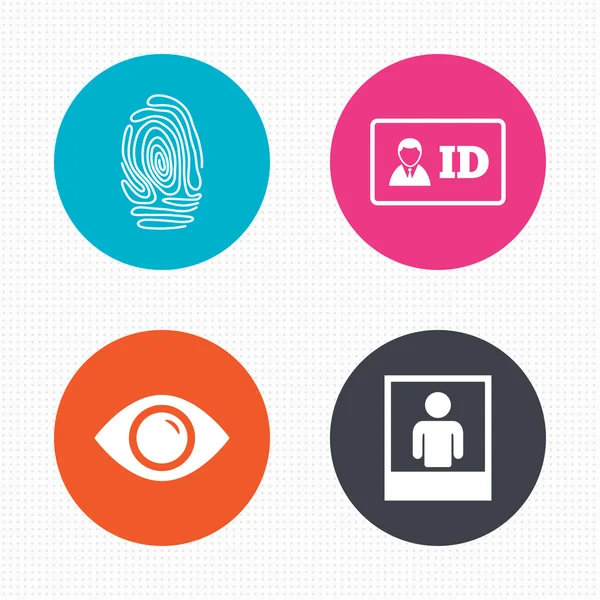 Carte d'identité badge icônes . — Image vectorielle