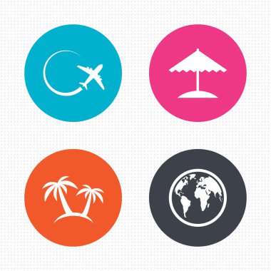 Seyahat gezi simgeler