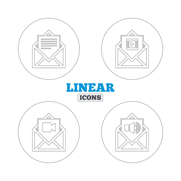 Iconos de sobre de correo . — Archivo Imágenes Vectoriales