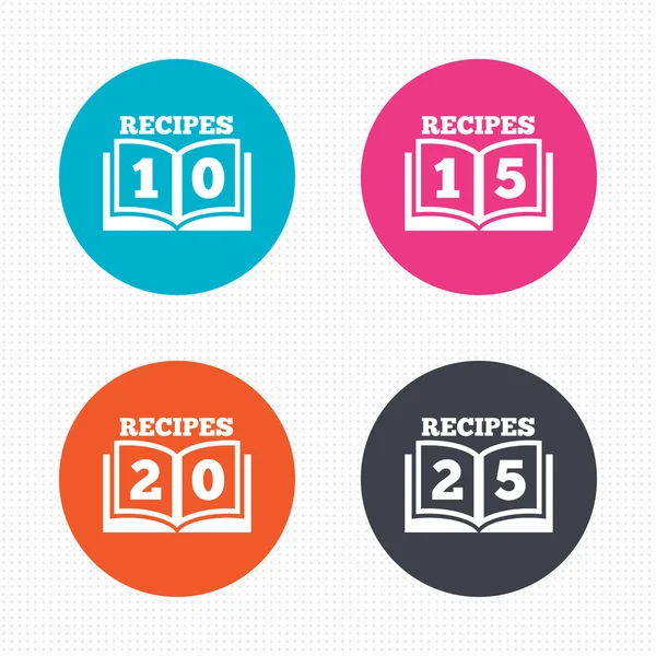 Twenty five recipes book signs — Stock Vector