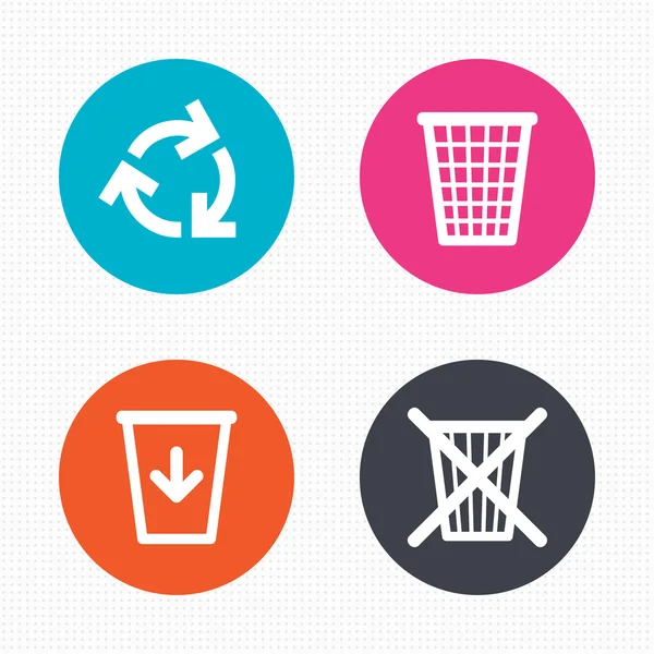 Recycle bin icons. Stock Image Everypixel