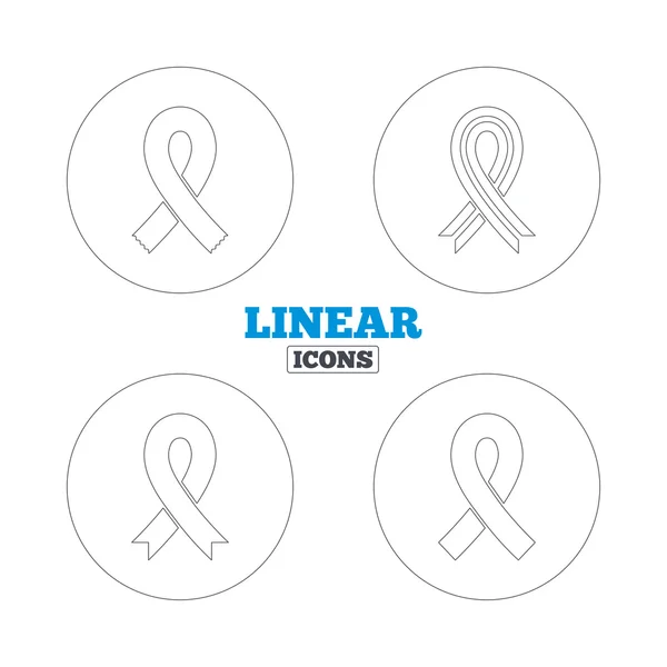 Breast cancer awareness icons. — Stock Vector