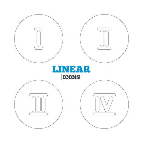 Roman numeral icons. — Stock Vector