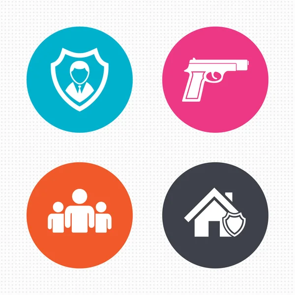 Iconos de la agencia de seguridad . — Vector de stock