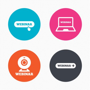 Web kamera ve dizüstü pc işaretleri.