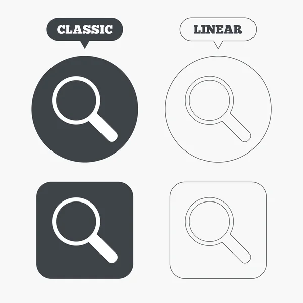 Iconos de muestra de lupa — Archivo Imágenes Vectoriales