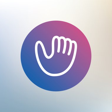 Beyzbol eldiveni işareti simgesi.