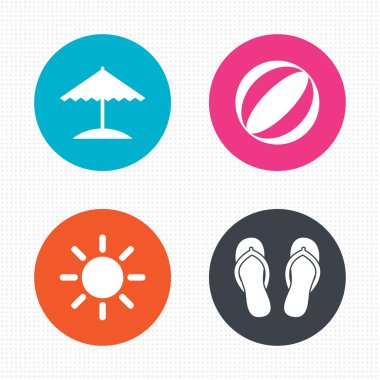 Beach Tatil simgeler.