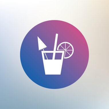 Kokteyl işareti. Alkollü içki sembolü.